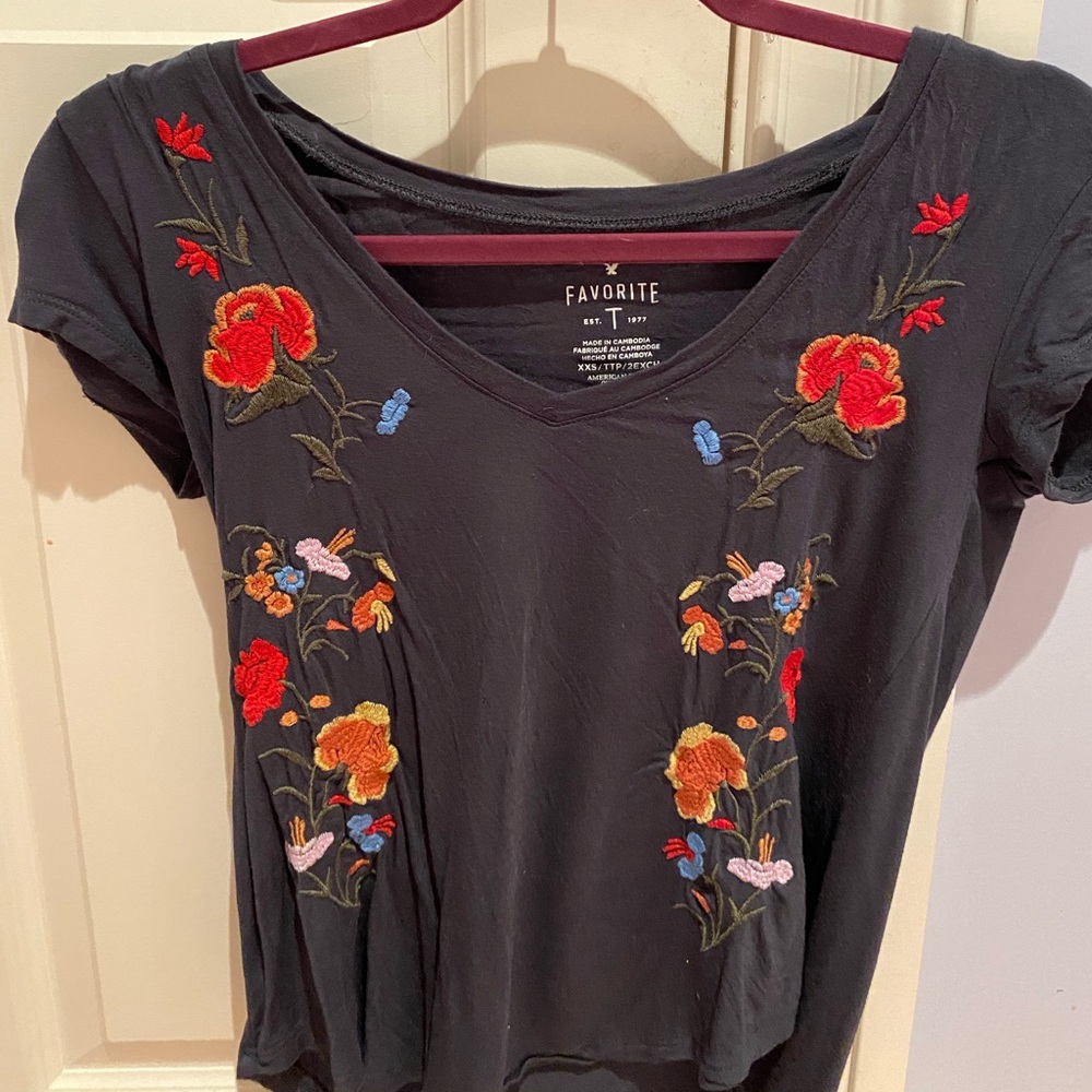 American Eagle Embroidered Shirt